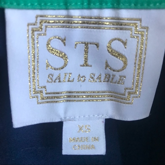 Sail to Sable STS Color-block Blue/green Tunic Dress. XS - Picture 7 of 8